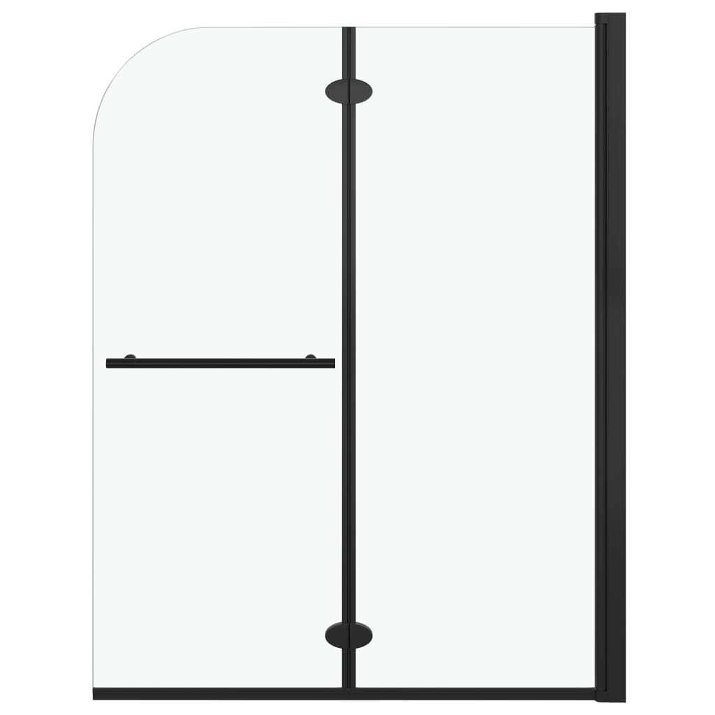 Sklopiva vrata za tuš-kabinu s 2 ploče ESG 95 x 140 cm crna
