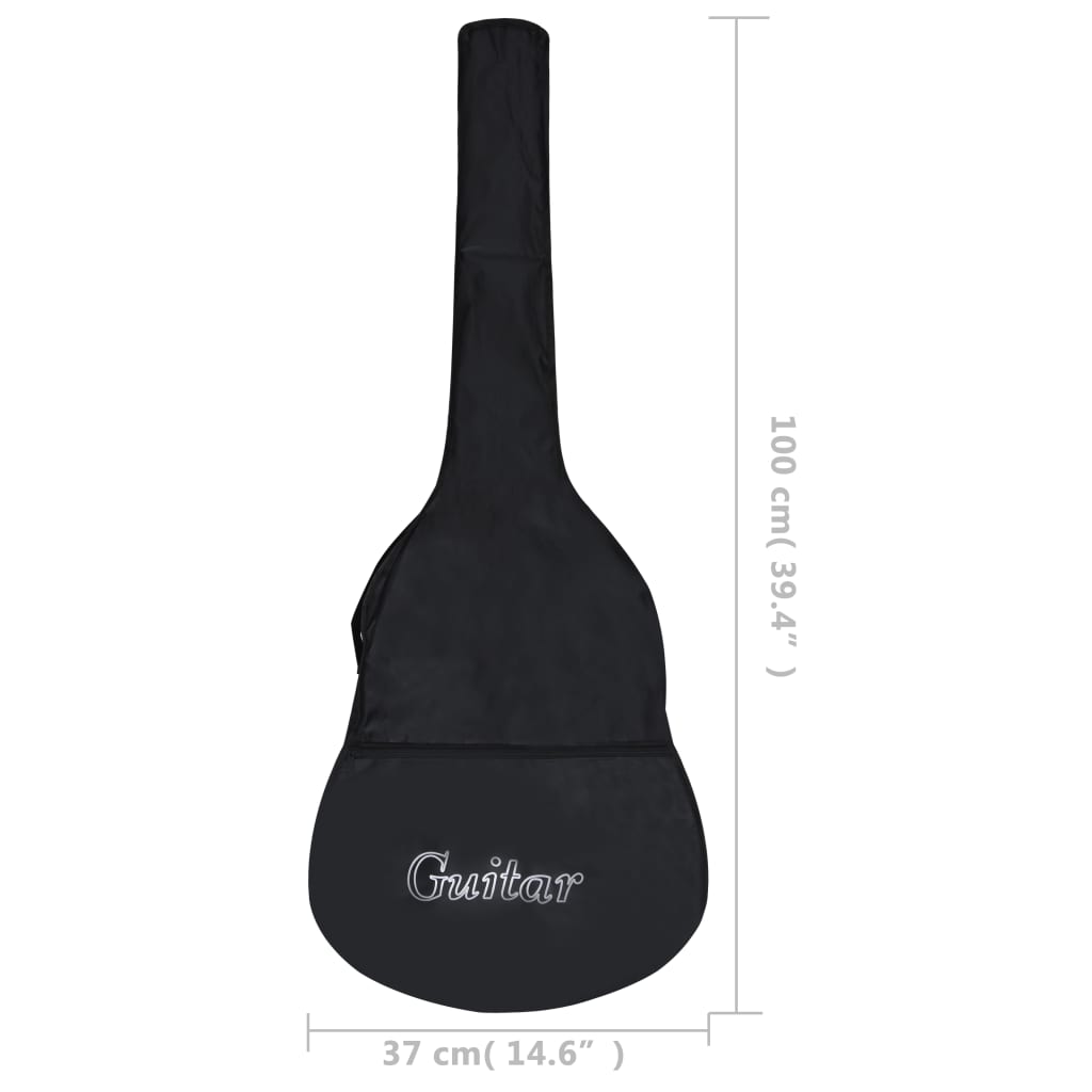 Klasična gitara za početnike s torbom crna 4/4 39 "