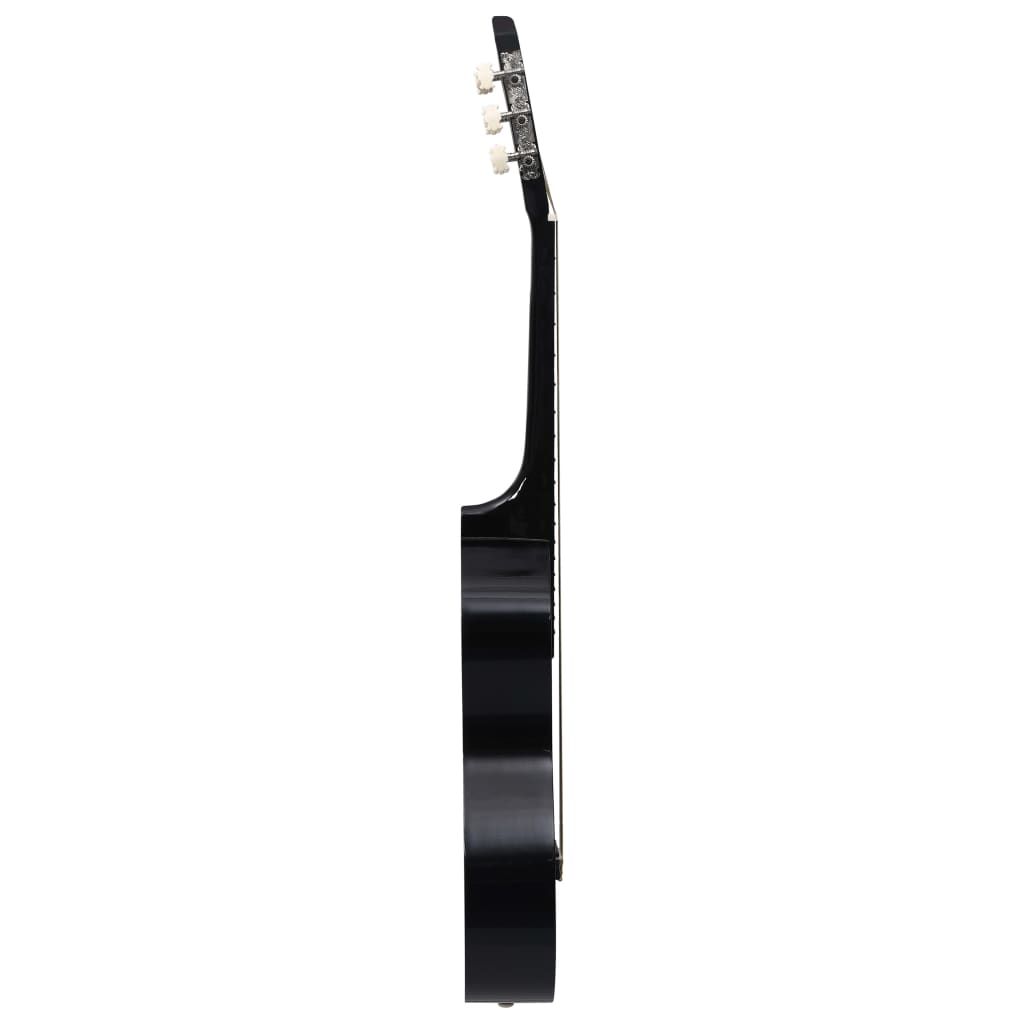 Klasična gitara za početnike s torbom crna 4/4 39 "