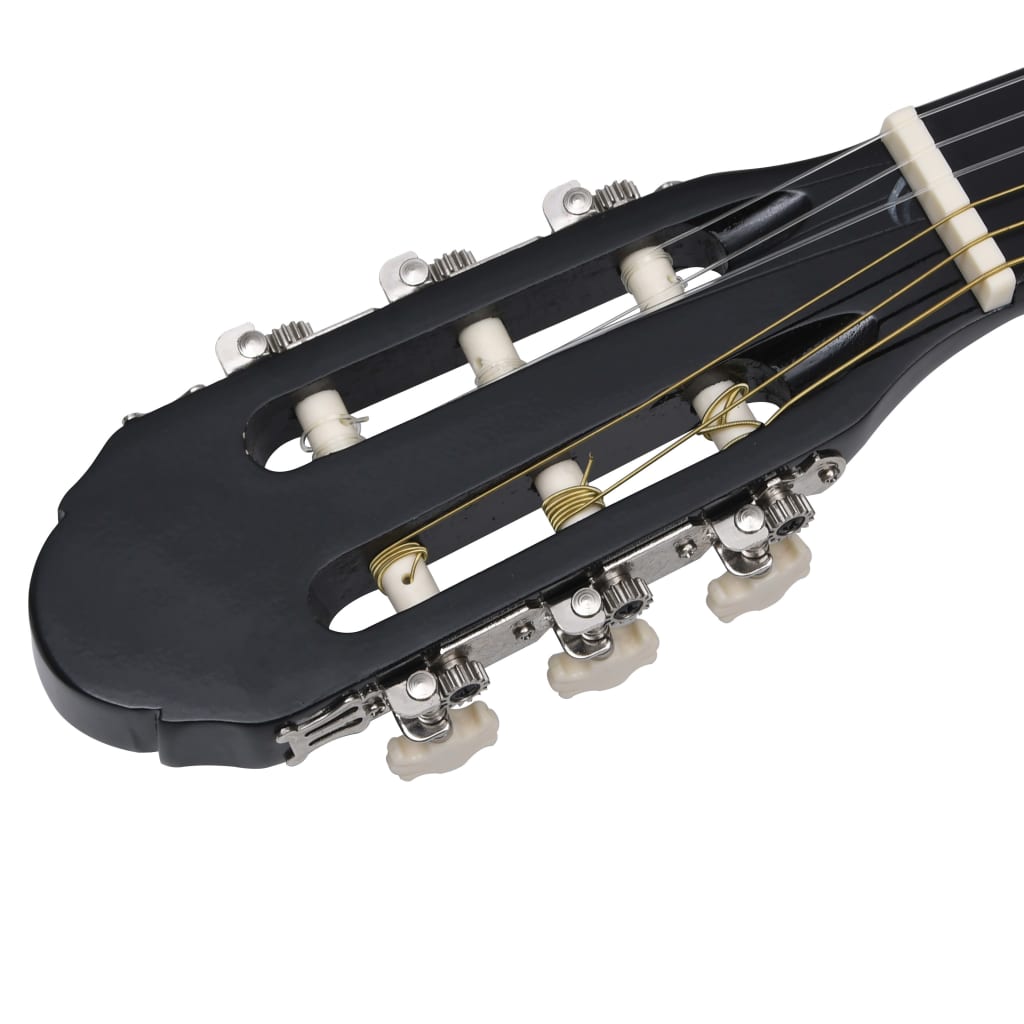 Klasična gitara za početnike s torbom crna 4/4 39 "