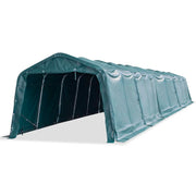 Uklonjivi šator za stoku PVC 550 g/m² 3,3 x 16 m tamnozeleni