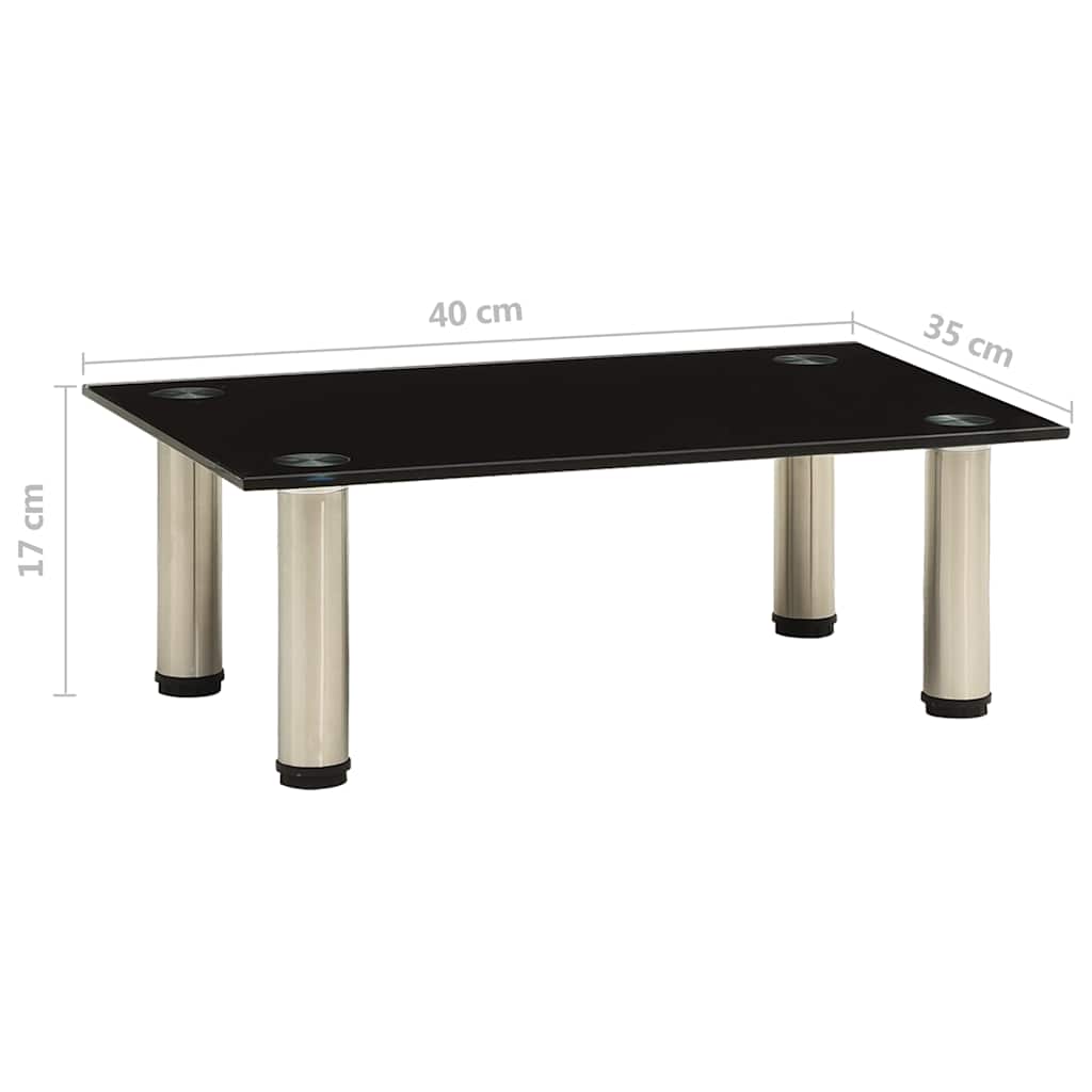 TV stalak crni 40 x 35 x 17 cm od kaljenog stakla