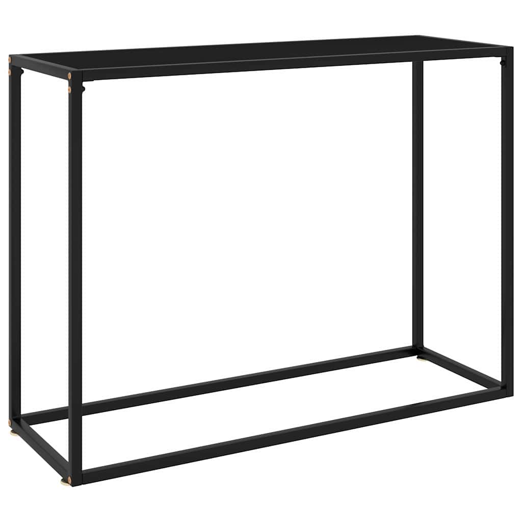 Konzolni stol crni 100 x 35 x 75 cm od kaljenog stakla
