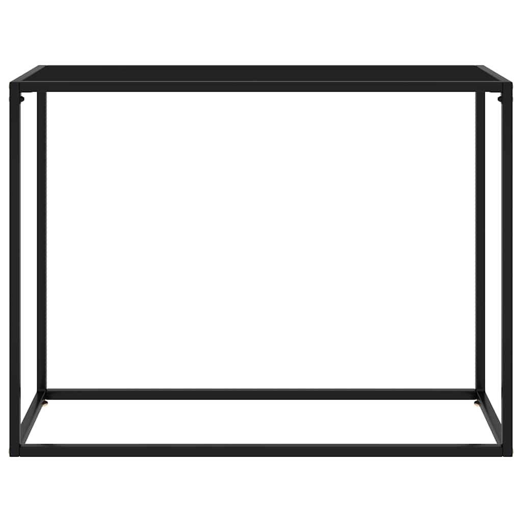 Konzolni stol crni 100 x 35 x 75 cm od kaljenog stakla