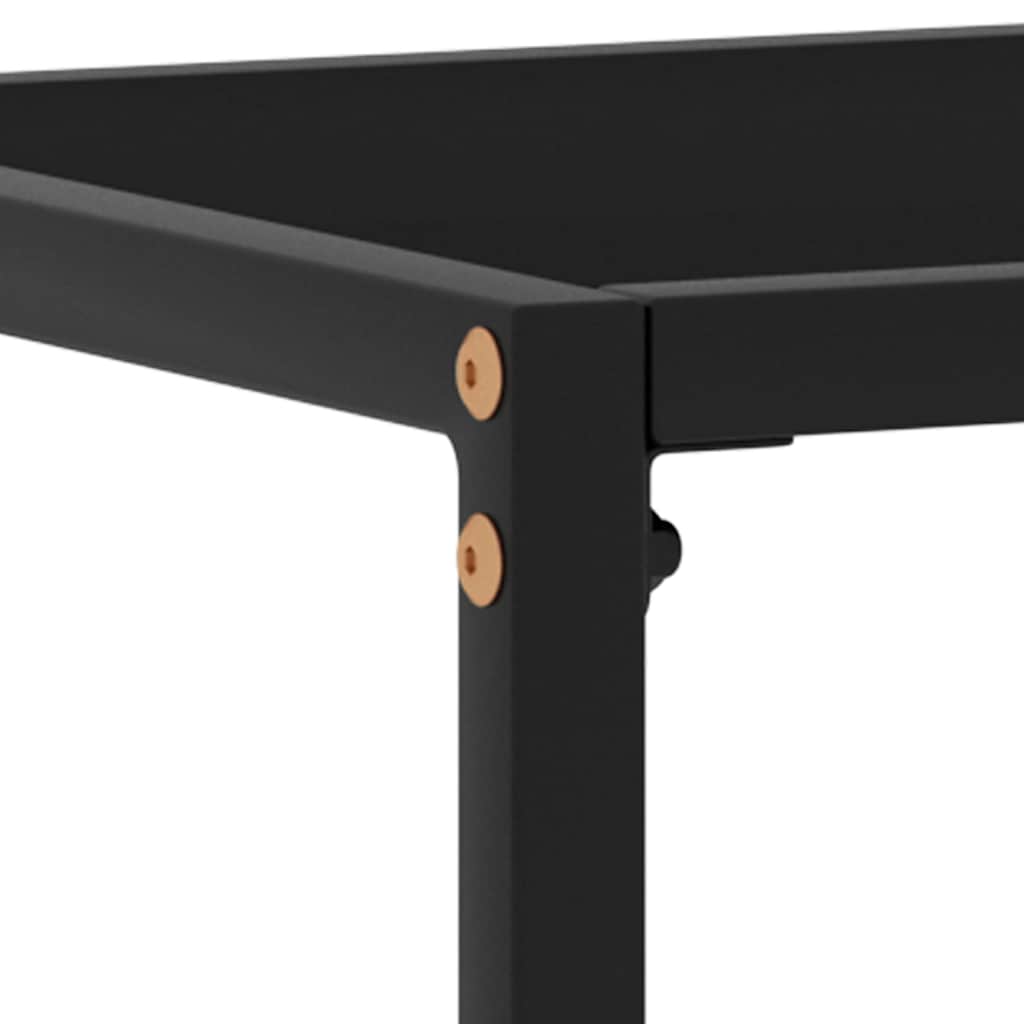 Konzolni stol crni 100 x 35 x 75 cm od kaljenog stakla