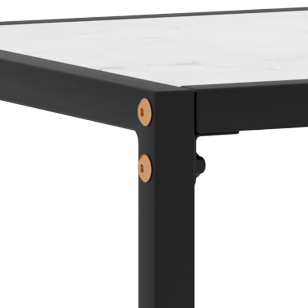 Konzolni stol bijeli 100 x 35 x 75 cm od kaljenog stakla