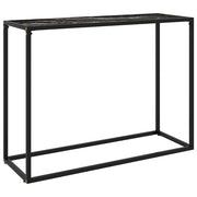 Konzolni stol crni 100 x 35 x 75 cm od kaljenog stakla