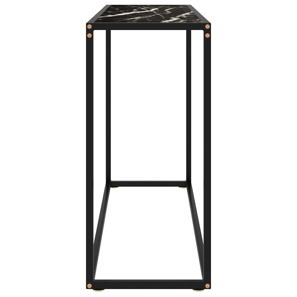 Konzolni stol crni 100 x 35 x 75 cm od kaljenog stakla