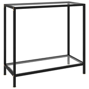 Konzolni stol prozirni 80 x 35 x 75 cm od kaljenog stakla
