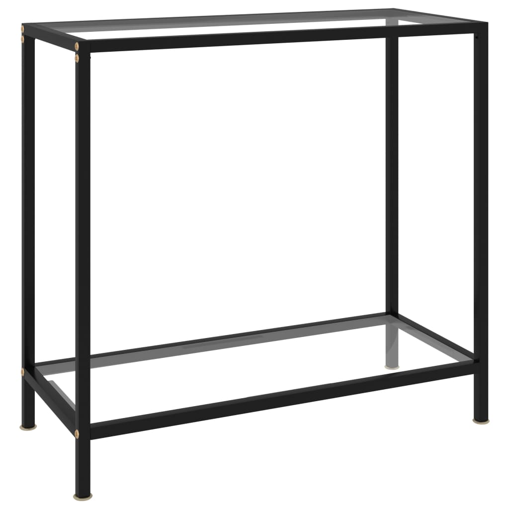 Konzolni stol prozirni 80 x 35 x 75 cm od kaljenog stakla