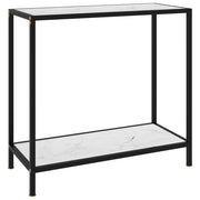 Konzolni stol bijeli 80 x 35 x 75 cm od kaljenog stakla