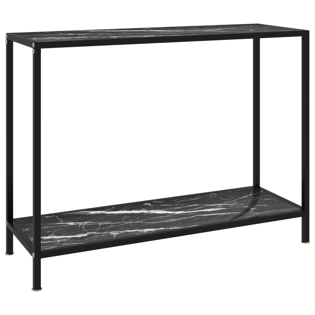 Konzolni stol crni 100 x 35 x 75 cm od kaljenog stakla