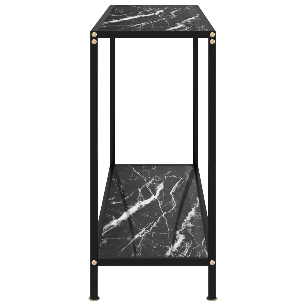 Konzolni stol crni 100 x 35 x 75 cm od kaljenog stakla