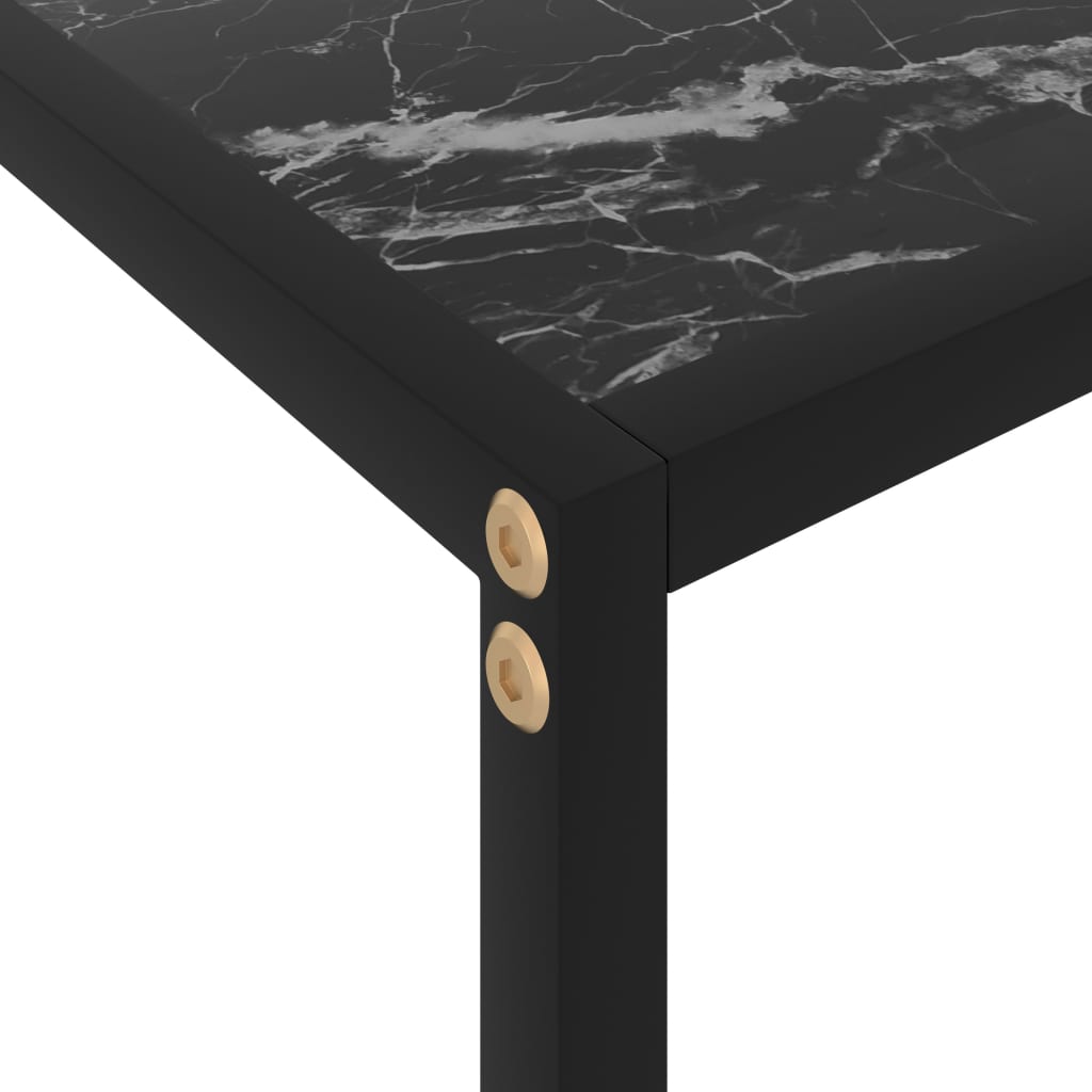 Konzolni stol crni 100 x 35 x 75 cm od kaljenog stakla
