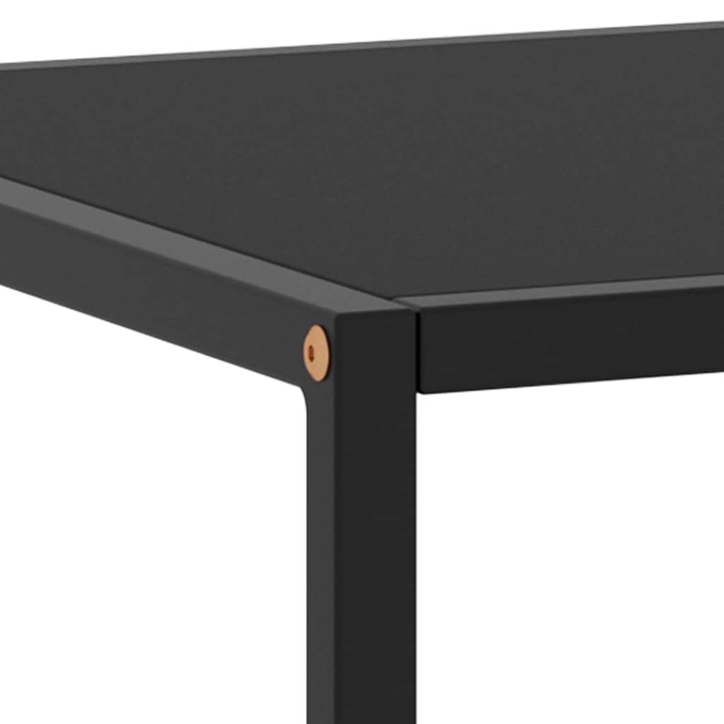 Stolić za kavu crni s crnim staklom 120 x 50 x 35 cm