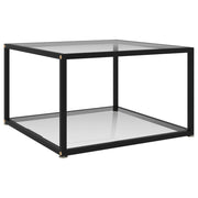 Stolić za kavu prozirni 60 x 60 x 35 cm od kaljenog stakla