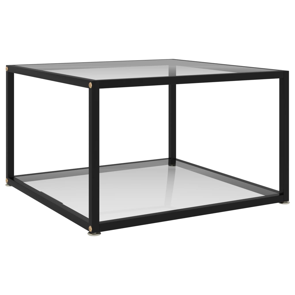 Stolić za kavu prozirni 60 x 60 x 35 cm od kaljenog stakla
