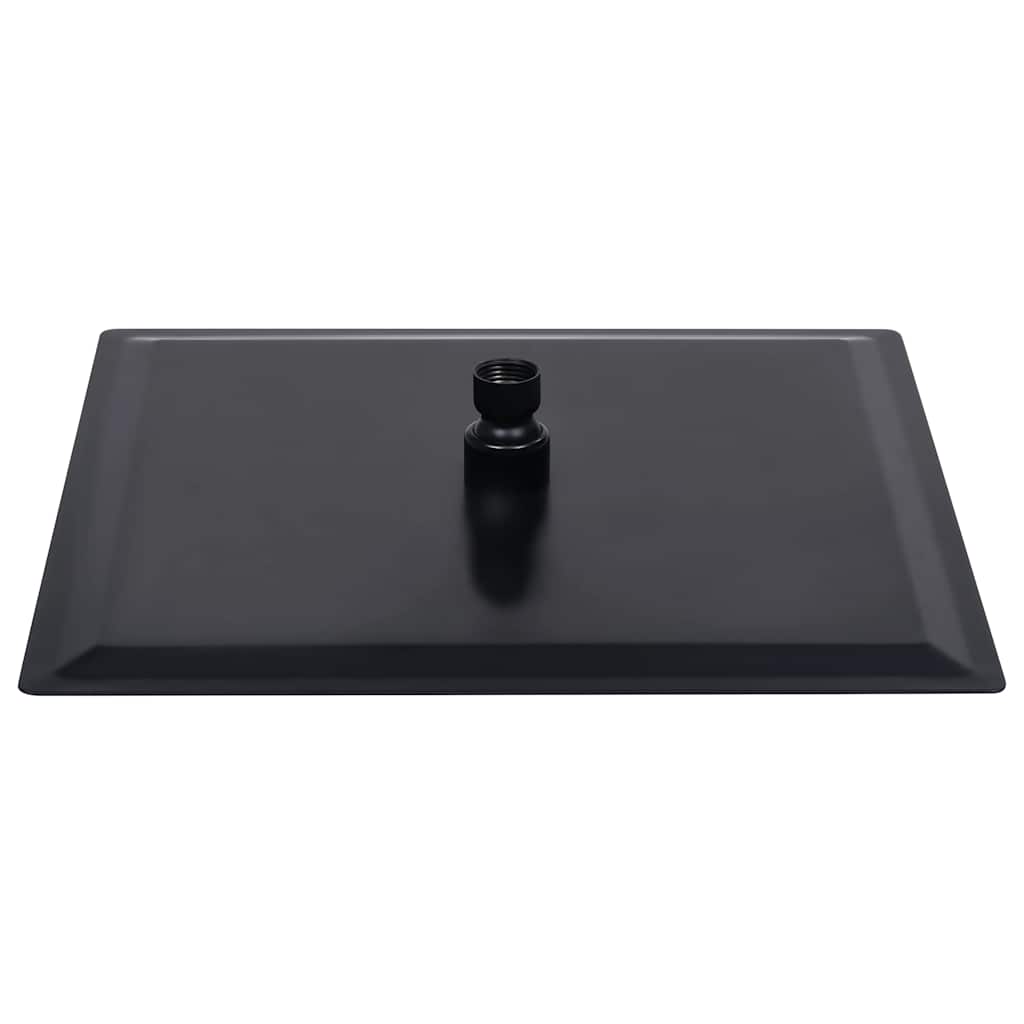 Glava za tuš od nehrđajućeg čelika 25 x 25 cm četvrtasta crna