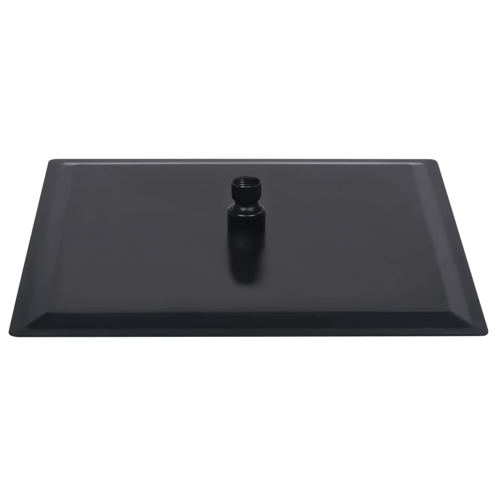Glava za tuš od nehrđajućeg čelika 40 x 40 cm četvrtasta crna