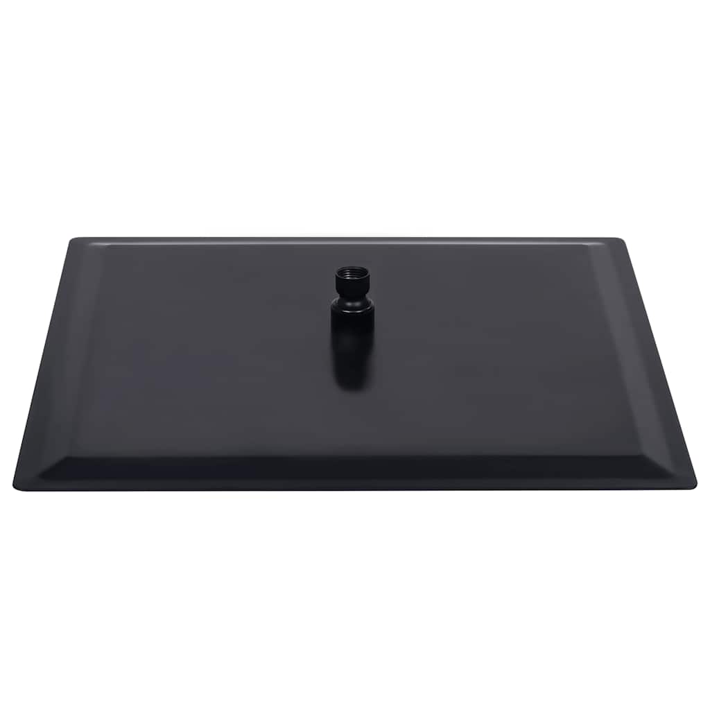 Glava za tuš od nehrđajućeg čelika 50 x 50 cm četvrtasta crna