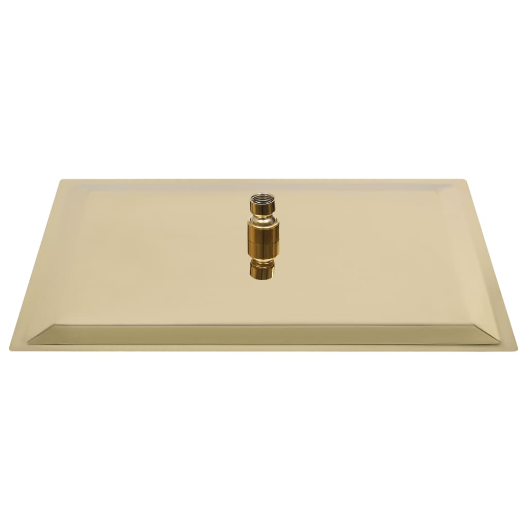 Glava za tuš od nehrđajućeg čelika 40 x 30 cm pravokutna zlatna