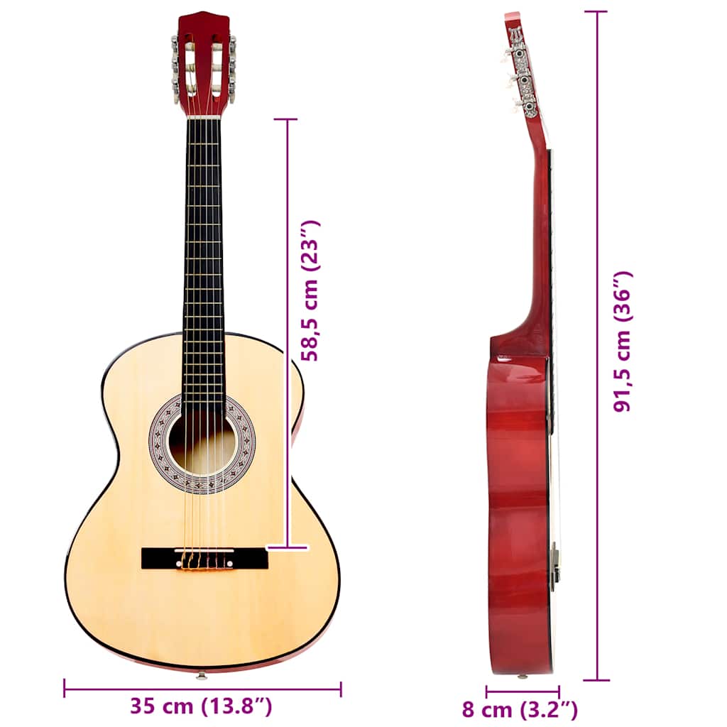 Klasična gitara za početnike s torbom 3/4 36 "