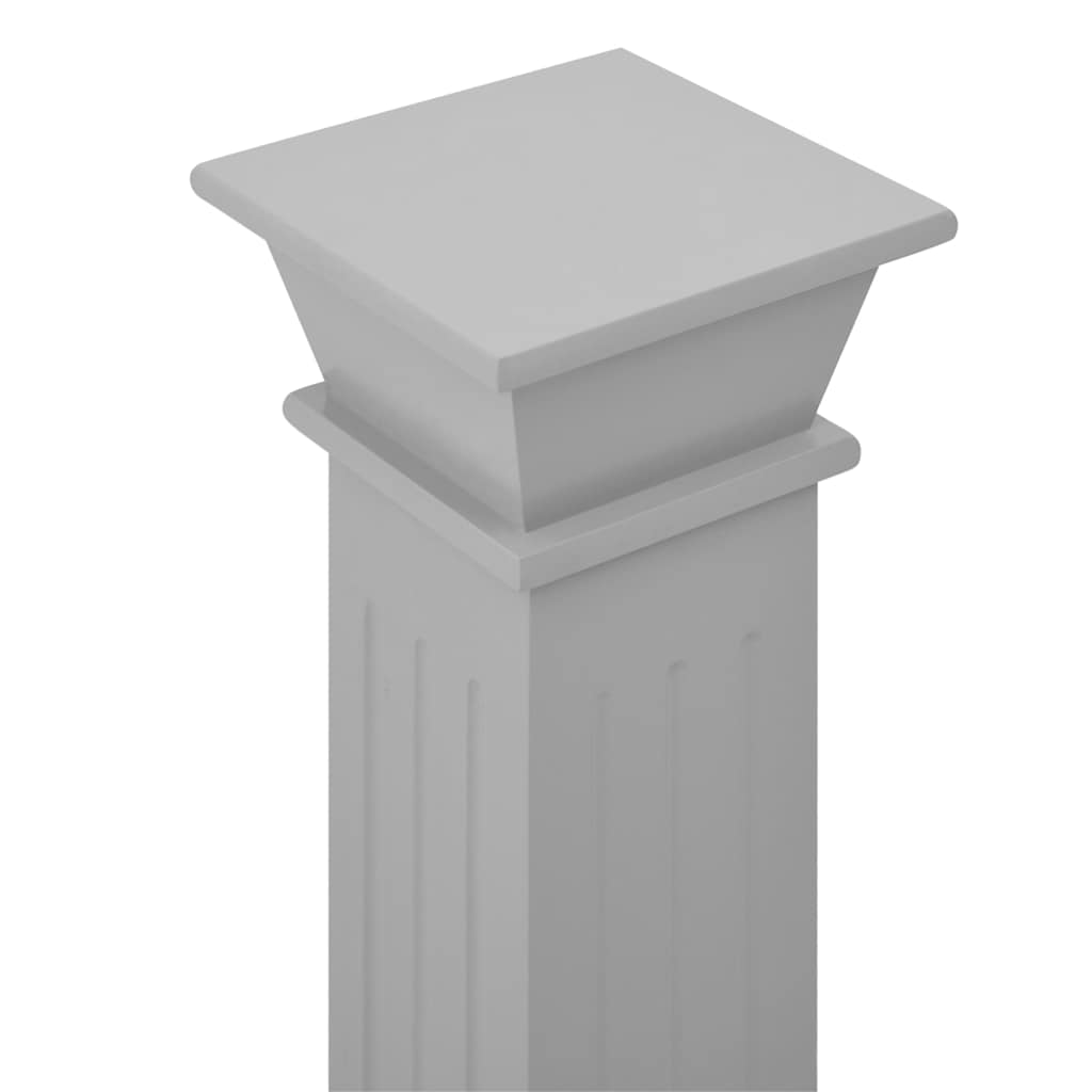 Klasični četvrtasti stalak za biljke sivi 17 x 17 x 66 cm MDF