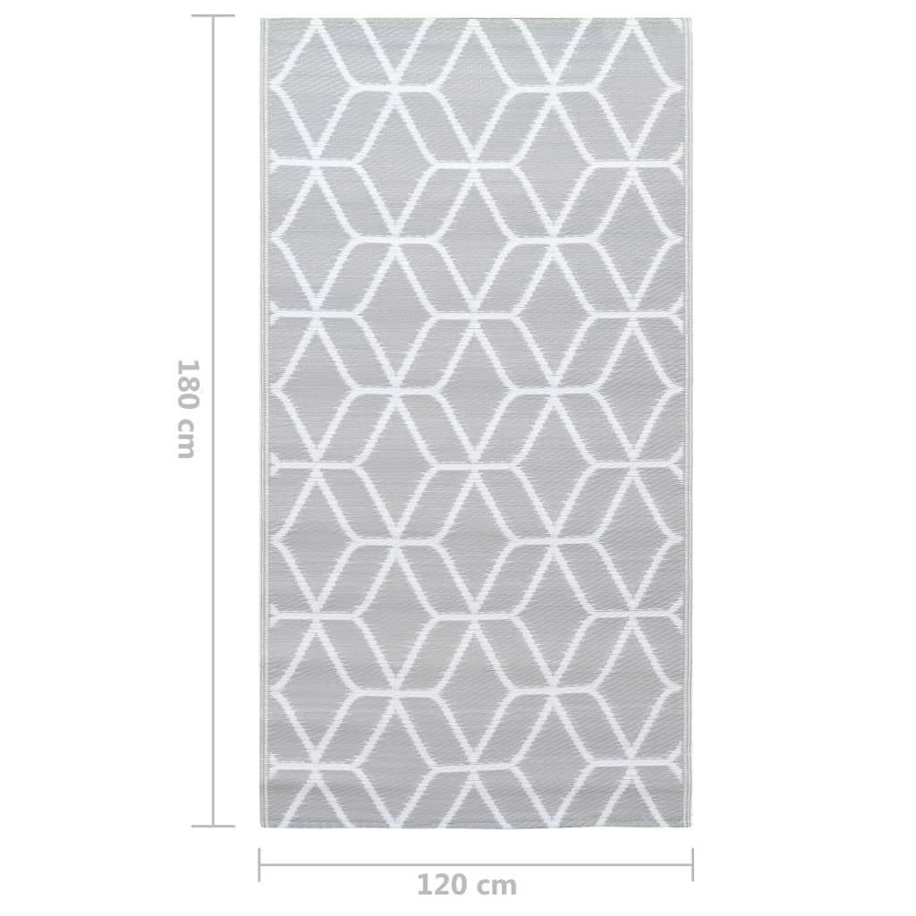 Vanjski tepih ARAKIL sivi 120 x 180 cm PP