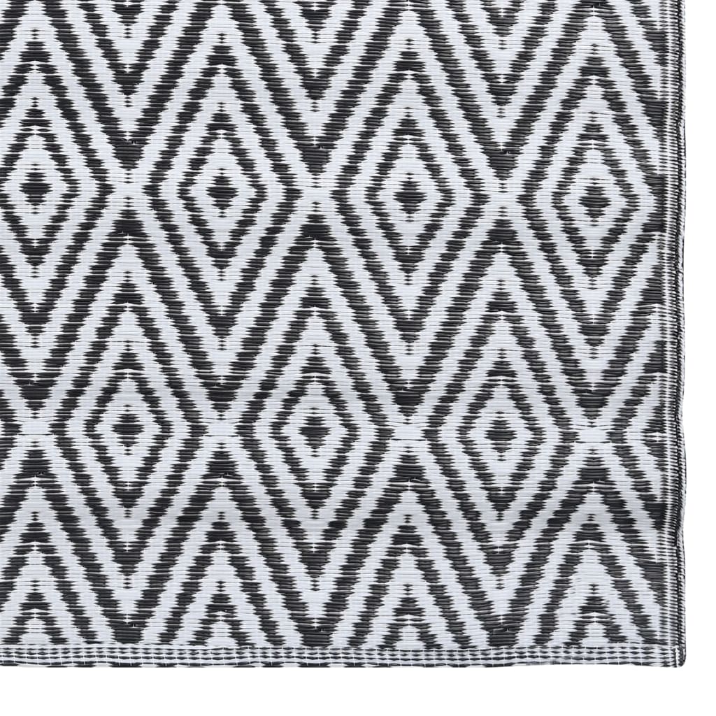 Vanjski tepih ARAKIL bijelo-crni 80 x 150 cm PP