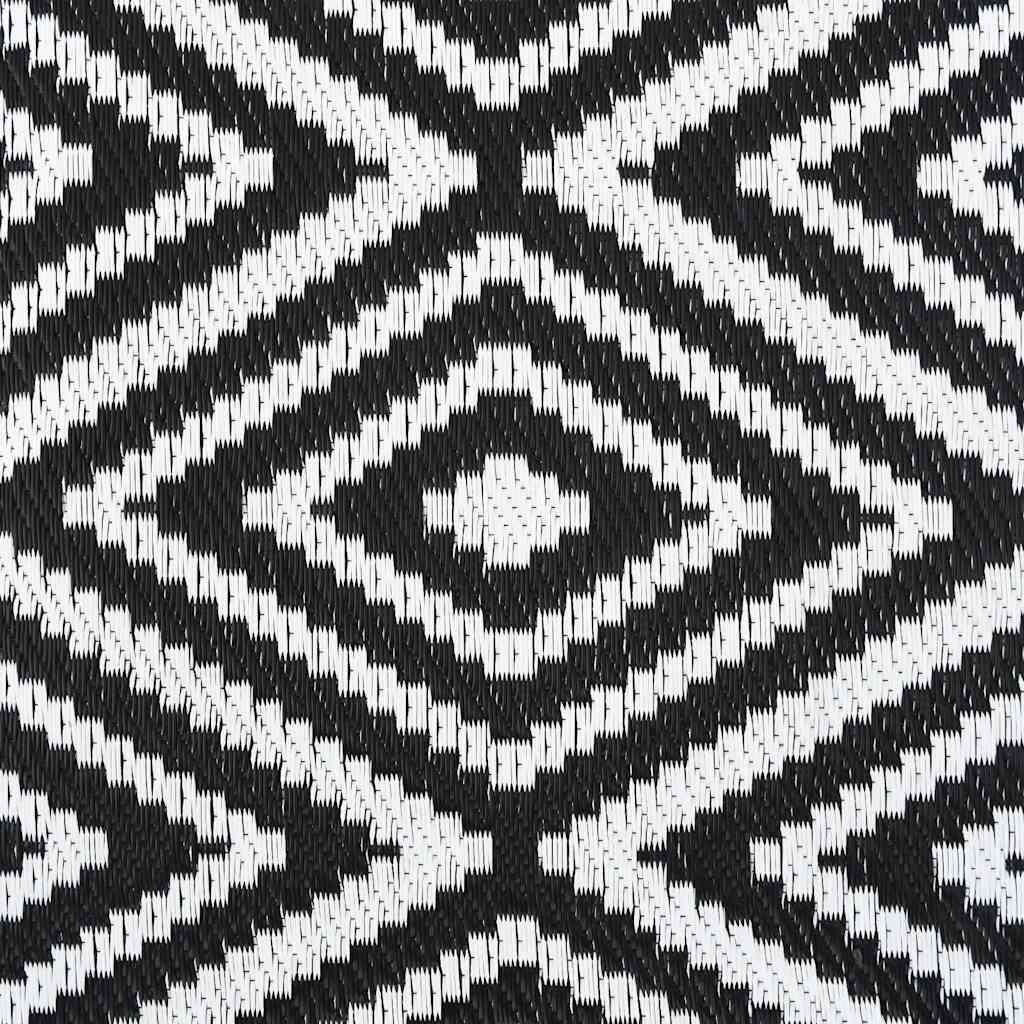 Vanjski tepih ARAKIL bijelo-crni 190 x 290 cm PP