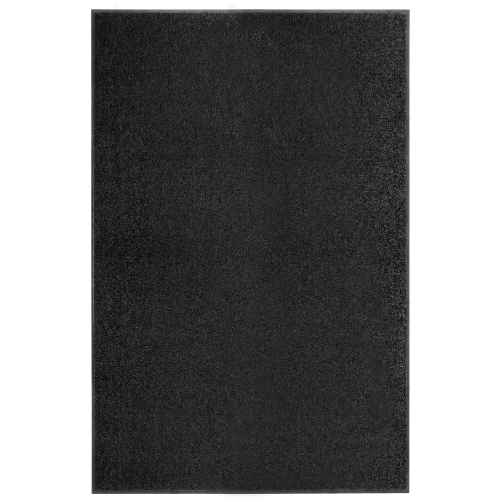 Otirač perivi crni 120 x 180 cm