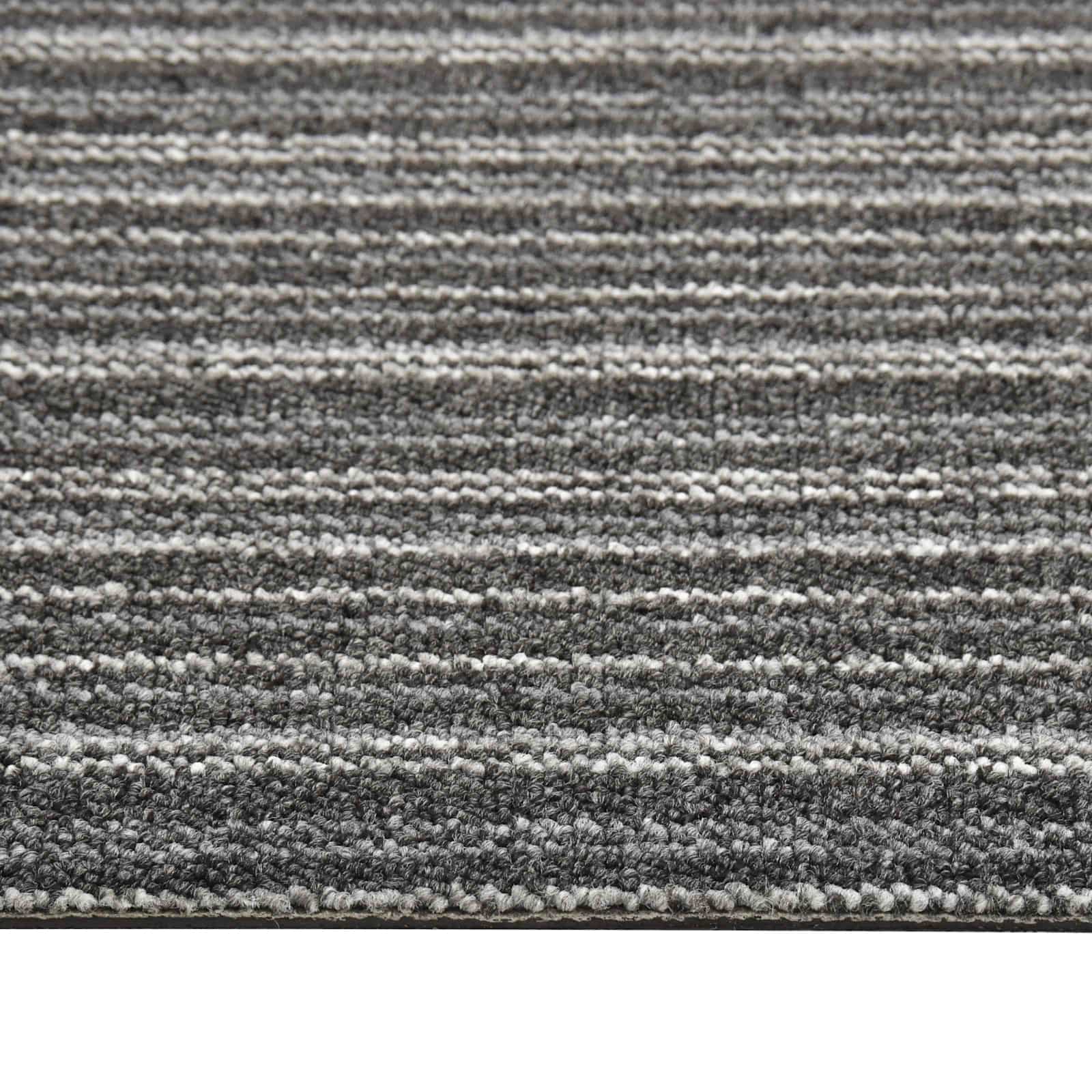 Tepih 20 pcs Prugasta antracit 50 x 50 cm 100% Polipropilen