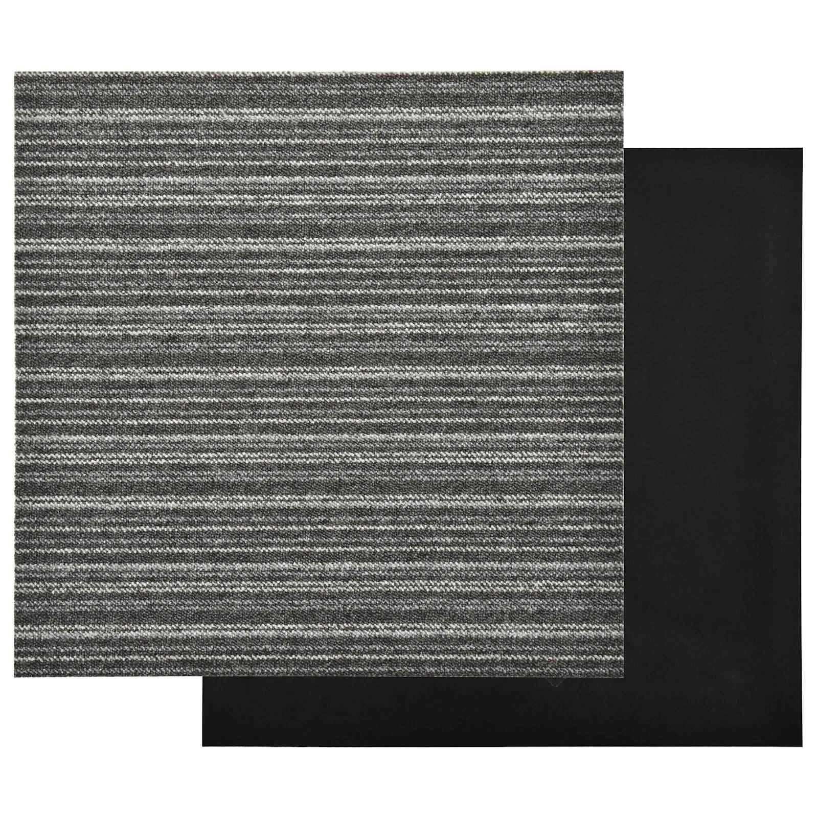 Tepih 20 pcs Prugasta antracit 50 x 50 cm 100% Polipropilen