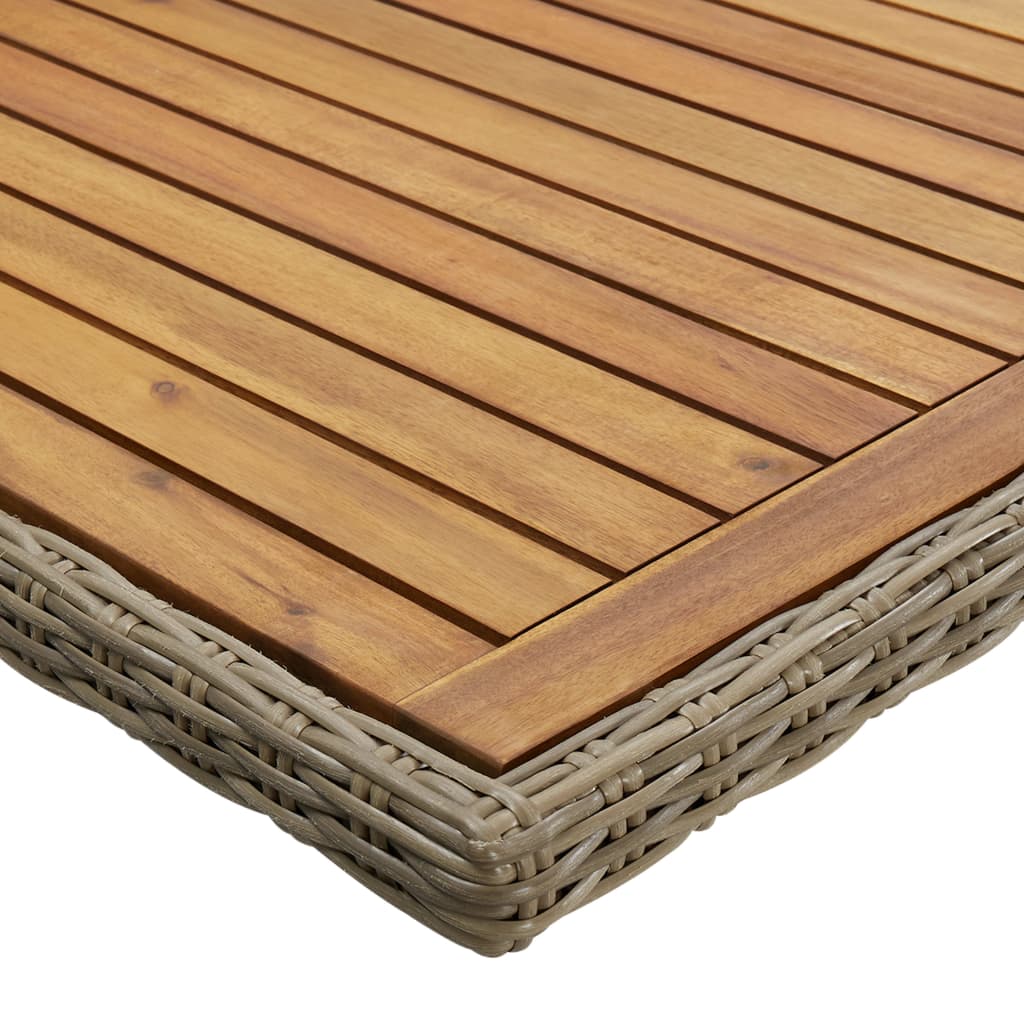 Vrtni blagovaonski stol smeđi 200 x 100 x 74 cm od poliratana