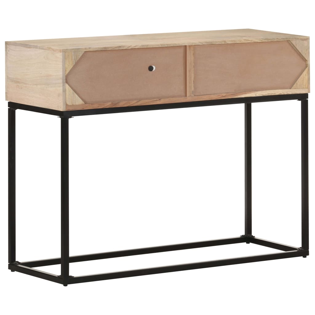 Konzolni stol 100x35x76 cm masivno drvo manga i prirodna trska