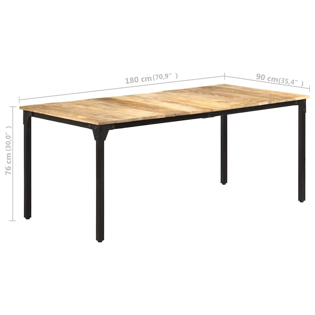 Blagovaonski stol 180 x 90 x 76 cm od grubog drva manga