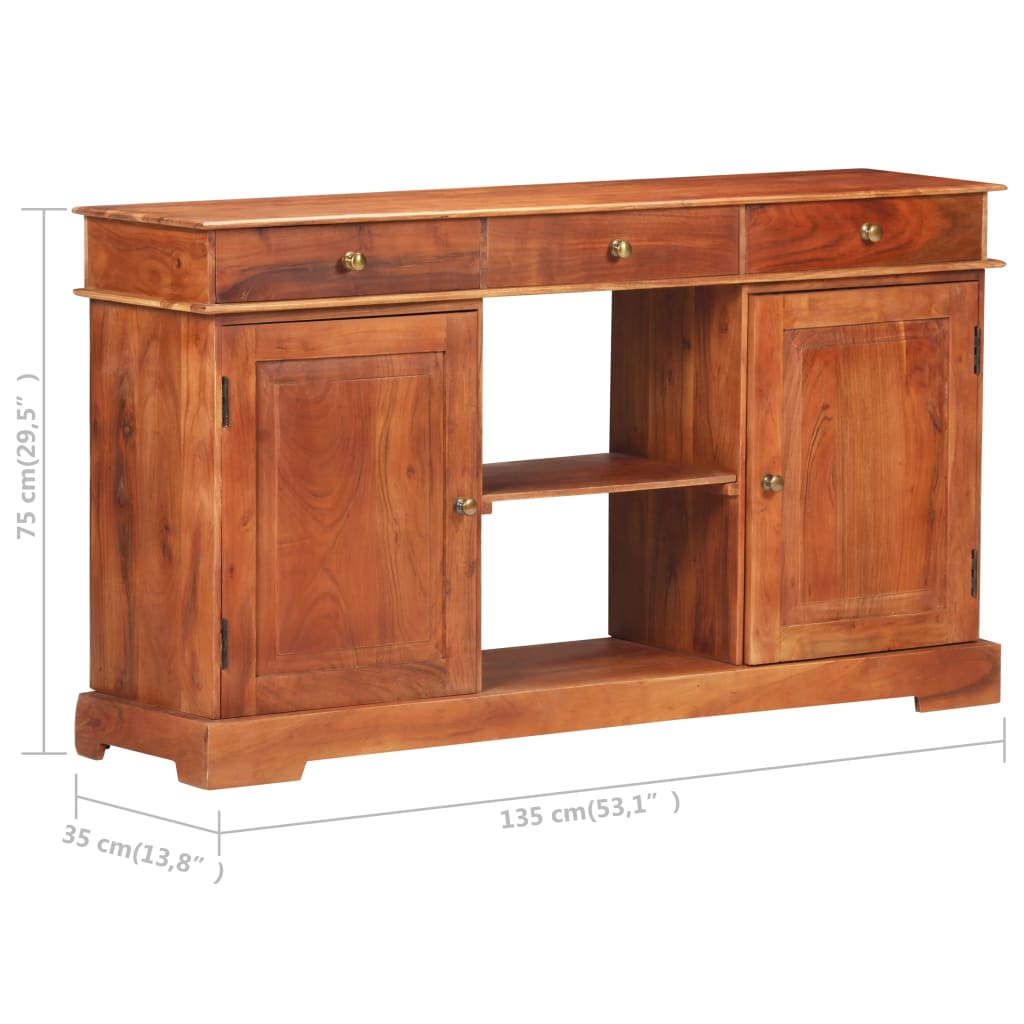 Komoda od masivnog bagremovog drva 135 x 35 x 75 cm