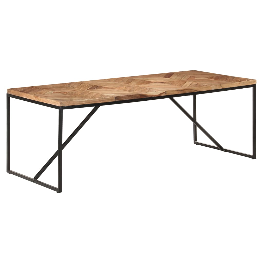 Blagovaonski stol 200 x 90 x 76 cm masivno drvo bagrema i manga