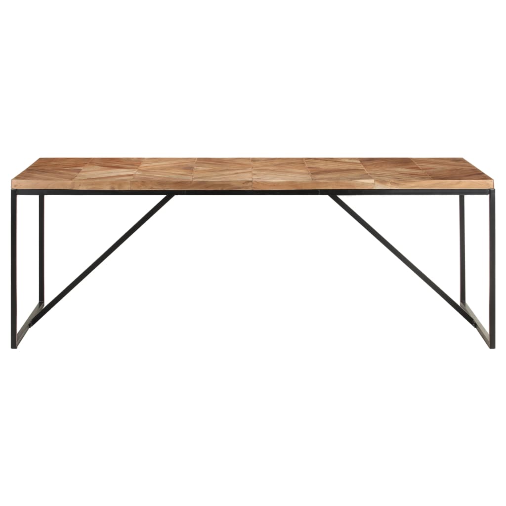 Blagovaonski stol 200 x 90 x 76 cm masivno drvo bagrema i manga