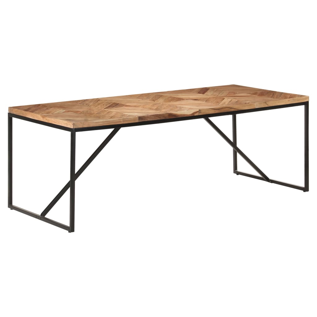 Blagovaonski stol 200 x 90 x 76 cm masivno drvo bagrema i manga