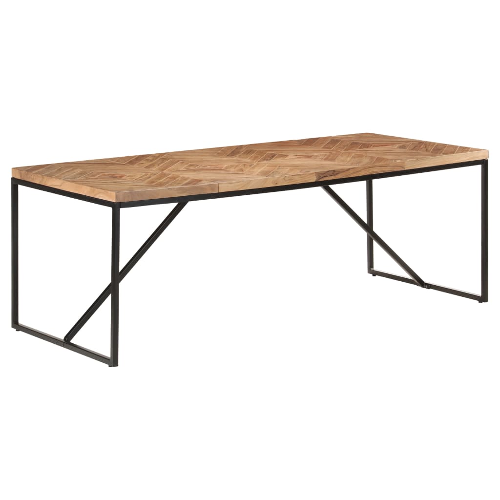 Blagovaonski stol 200 x 90 x 76 cm masivno drvo bagrema i manga