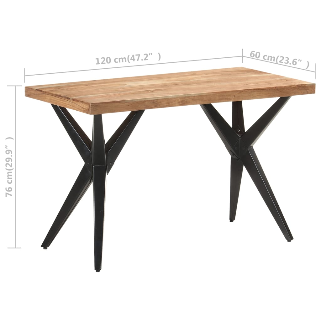 Blagovaonski stol 120 x 60 x 76 cm od masivnog bagremovog drva