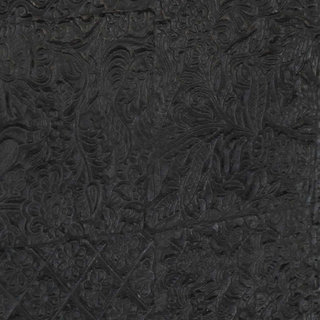 TV ormarić crni 115 x 30 x 46 cm od masivnog drva manga