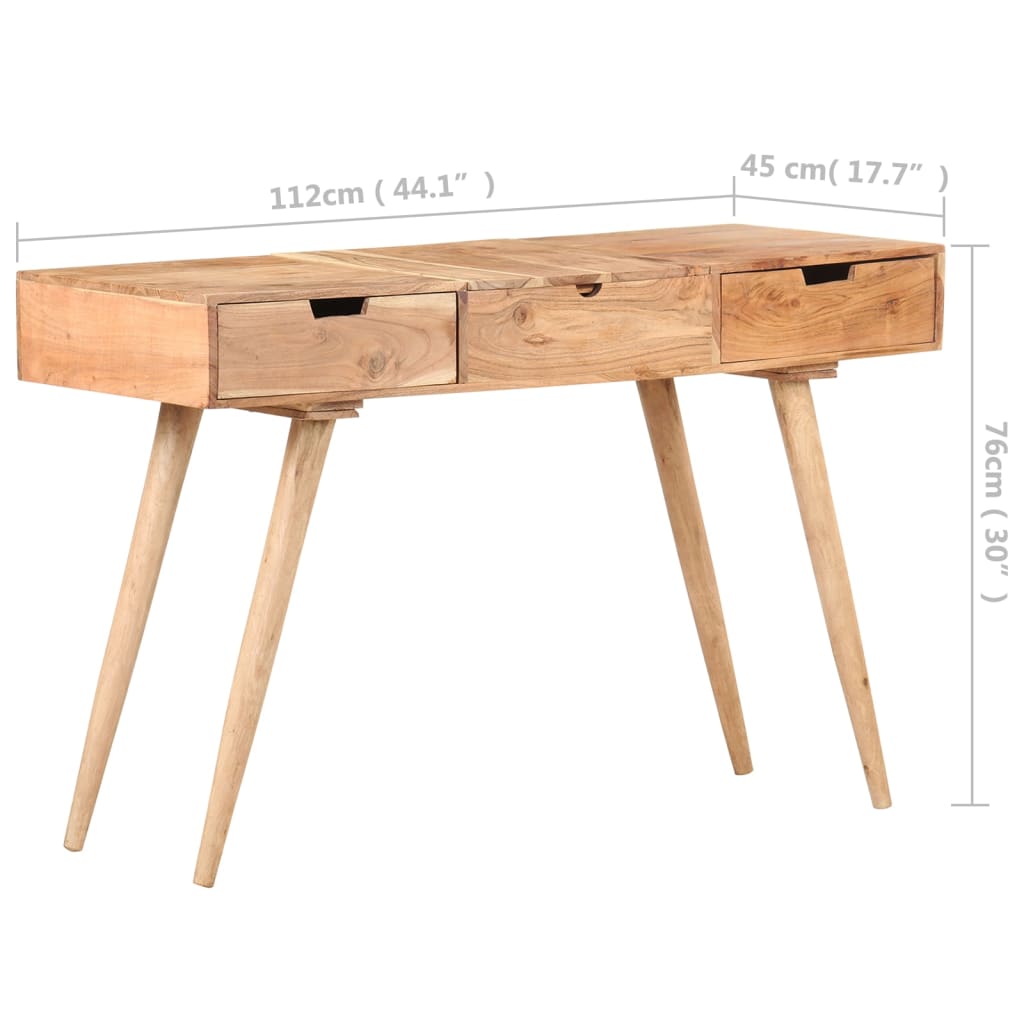 Toaletni stolić s ogledalom 112 x 45 x 76 cm od bagremovog drva