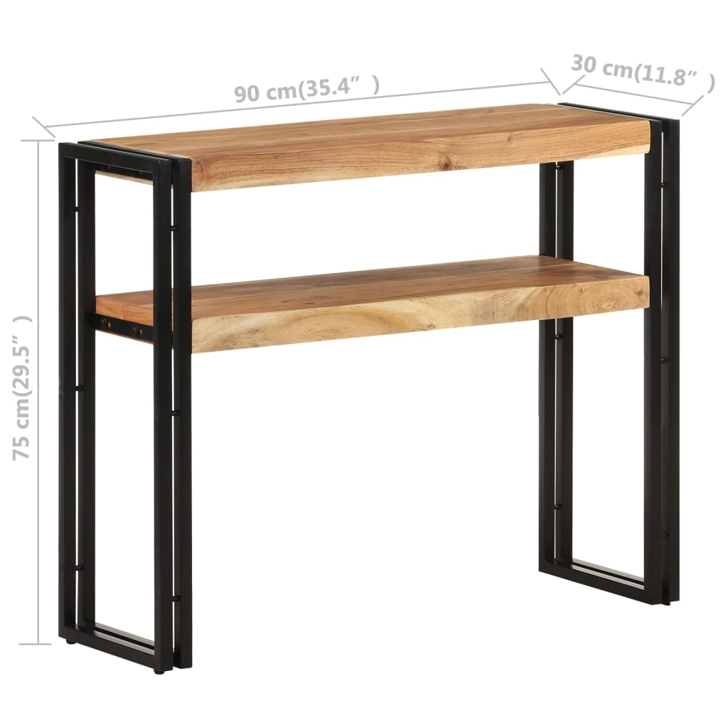 Konzolni stol 90 x 30 x 75 cm od masivnog bagremovog drva