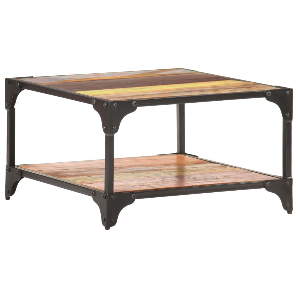 Stolić za kavu 60 x 60 x 35 cm od masivnog obnovljenog drva