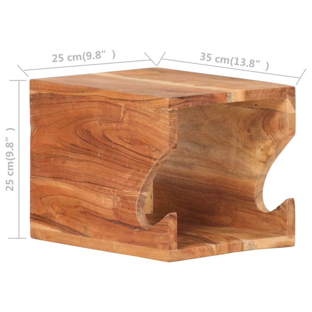 Zidni stalak za bicikl 35 x 25 x 25 cm masivno bagremovo drvo