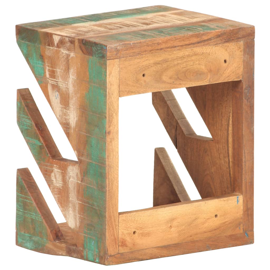 Zidni držač za skateboarde 25x20x30 cm masivno obnovljeno drvo