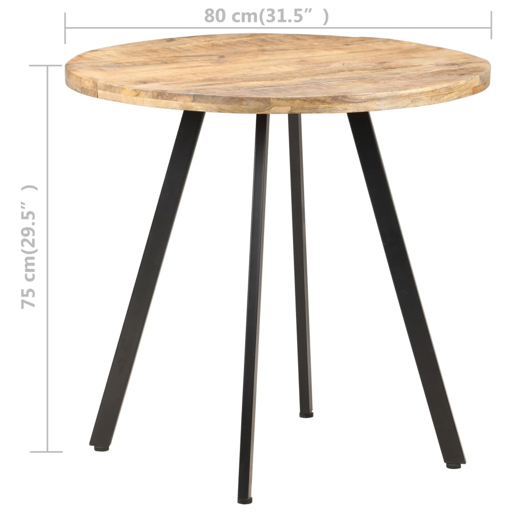 Blagovaonski stol 80 cm od grubog drva manga