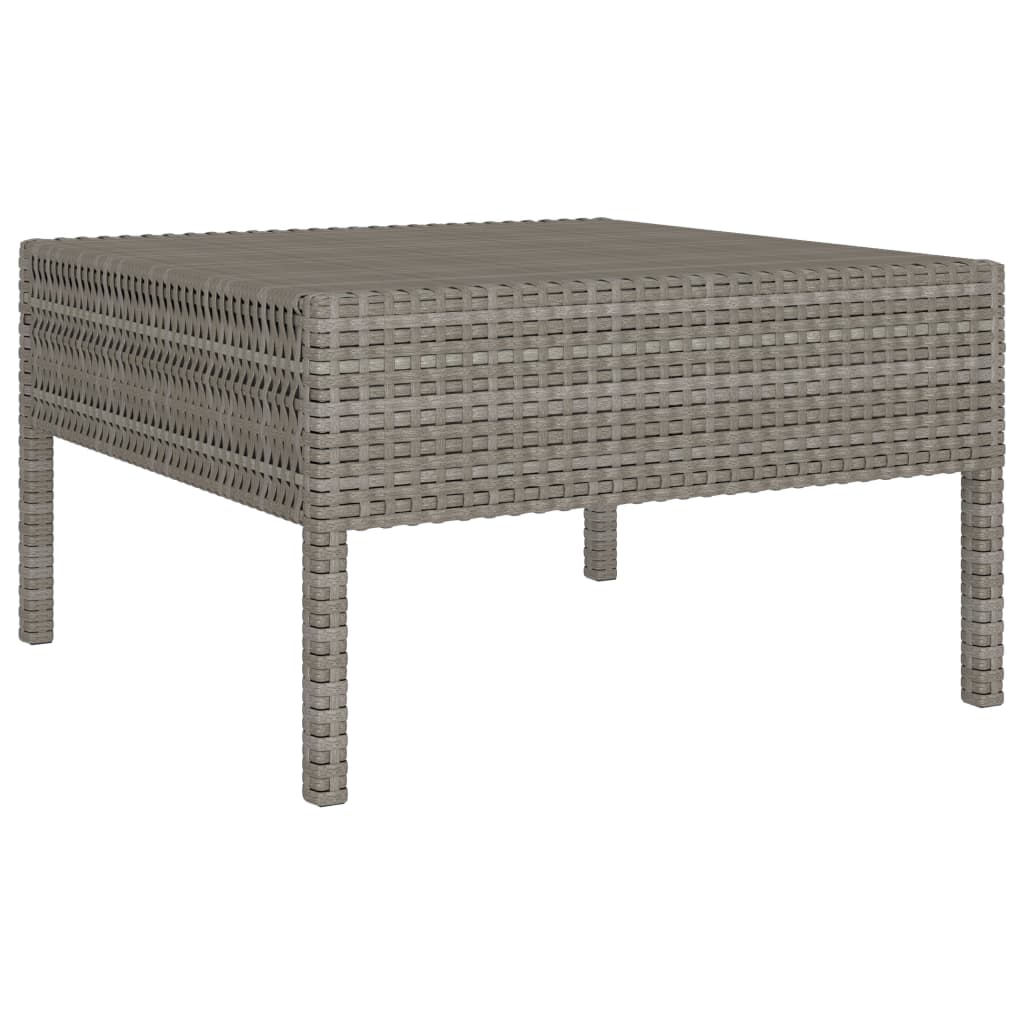 2-dijelna vrtna garnitura od poliratana s jastucima siva